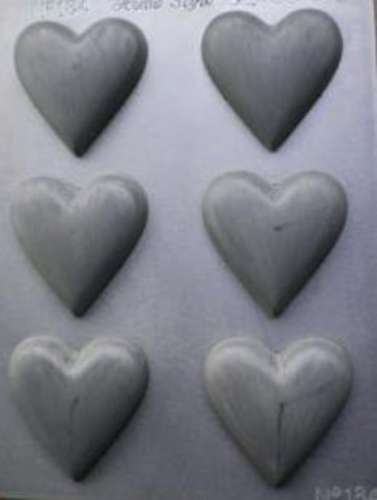 Medium Deep Hearts Chocolate Mould - Click Image to Close